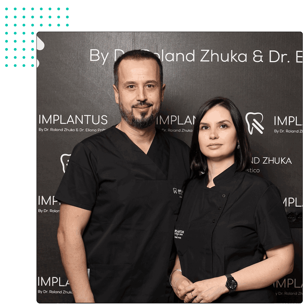 Dr. Roland Zhuka and his wife Dr. Eliona Prifti.